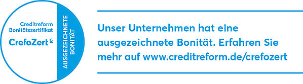 Unser Unternehmen hat eine ausgezeichnete Bonität