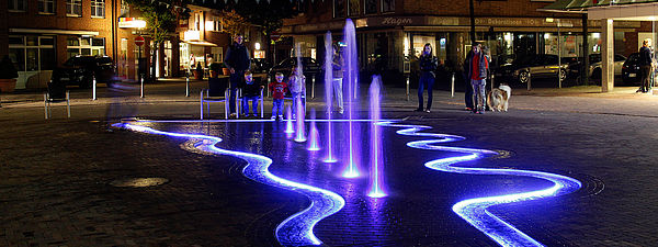 Fontänenfeld Aquaactiv Springbrunnen Wassershowanlage Wassertechnik Springbrunnentechnik Anlage Detmold Experten Bau Planung